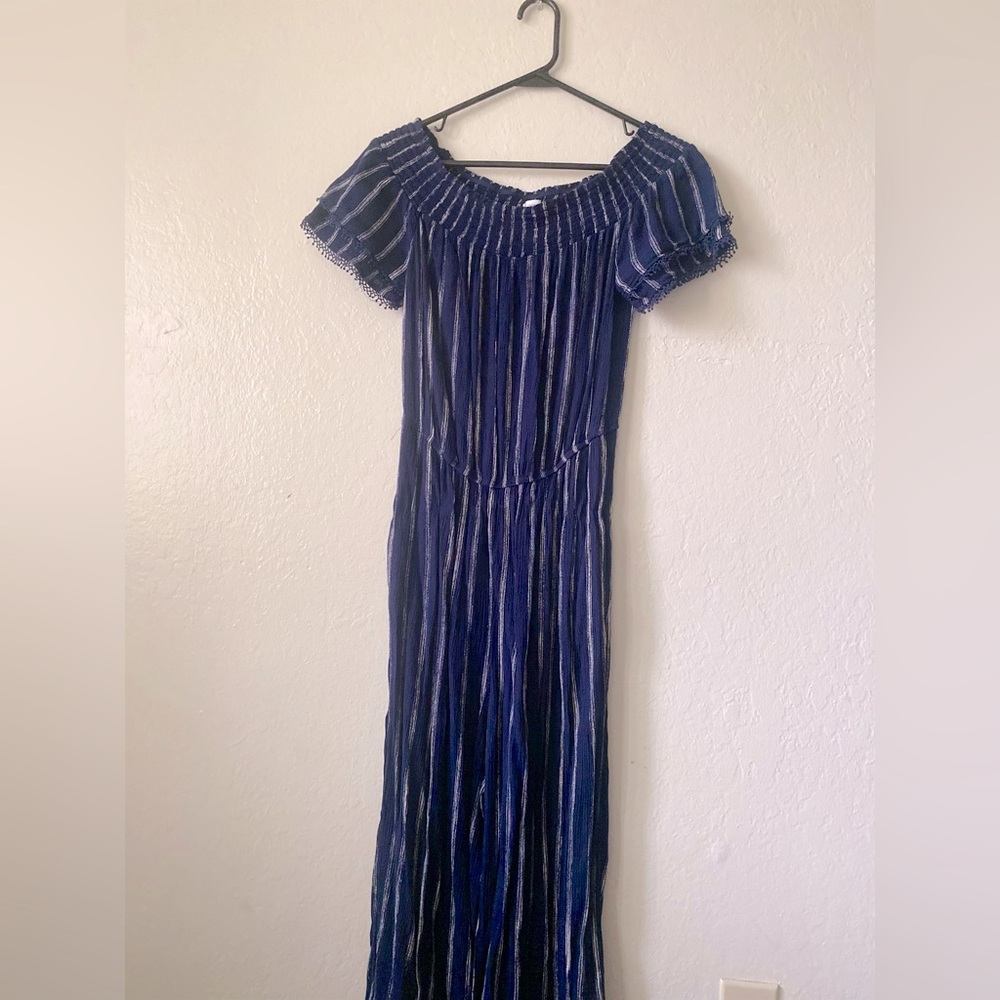 Blue and White Jumpsuit